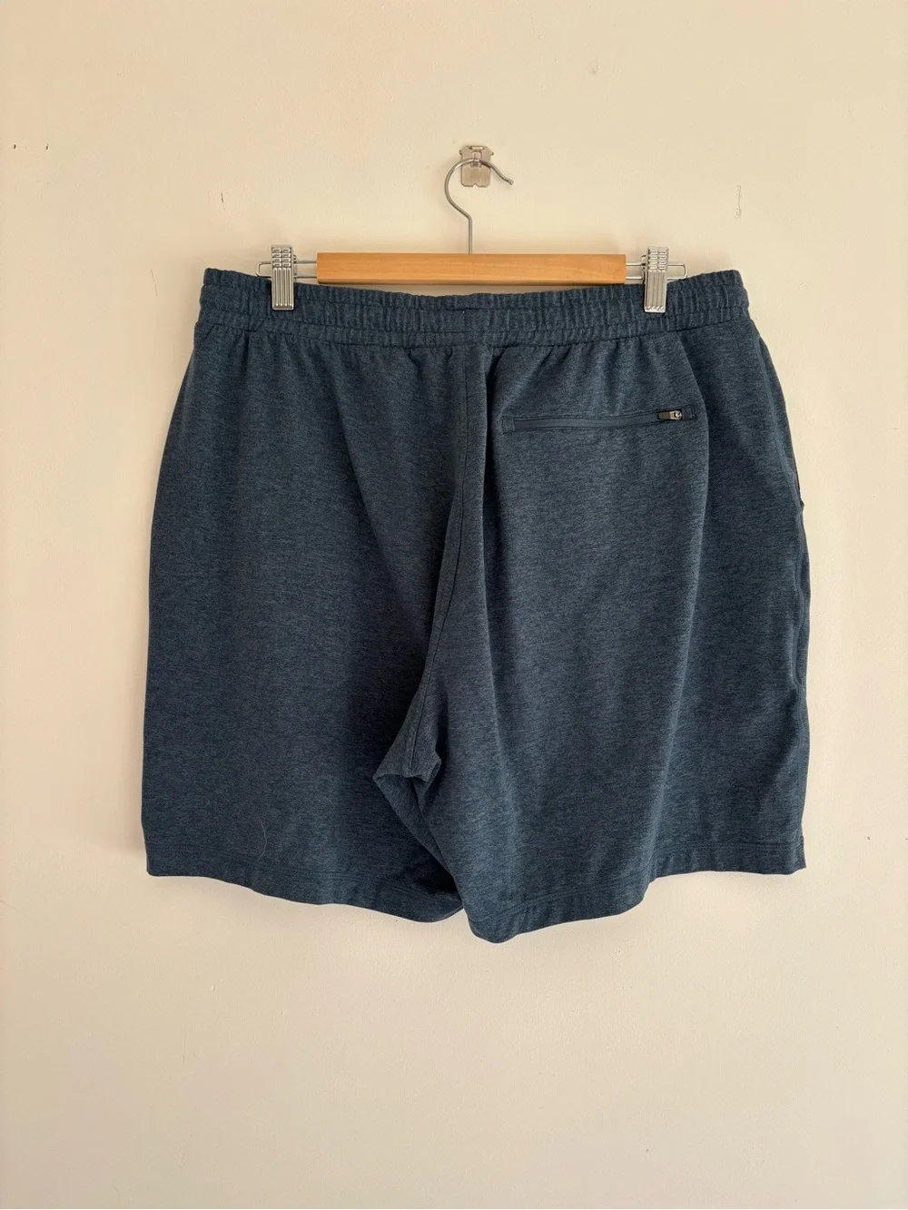 Vuori Heathered Blue Athletic Drawstring Shorts